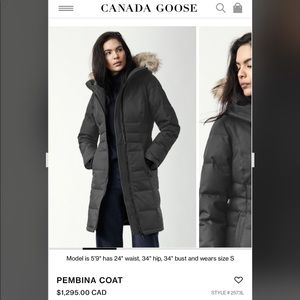 BRAND NEW Canada Goose Pembina Coat xs/tp Grey